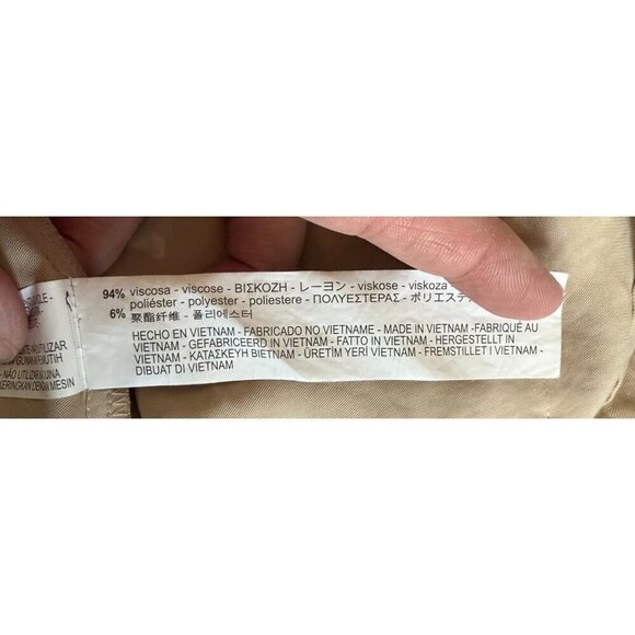 Zara Basic Beige Womens Jacket Drawstring Waist Utility Pockets Small - Picture 12 of 14